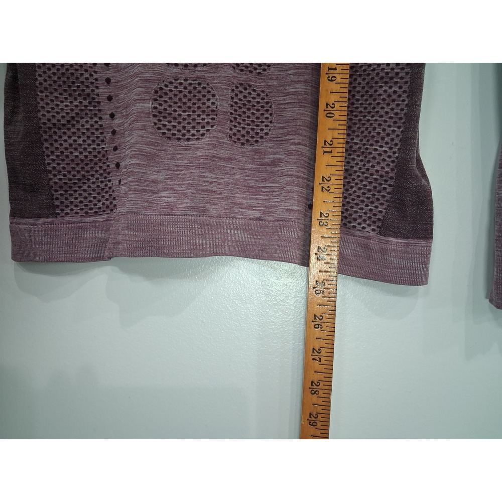 Sweaty Betty Athlete Seamless Long Sleeve Top Purple Heather Mesh Thumbhole S - Picture 5 of 6